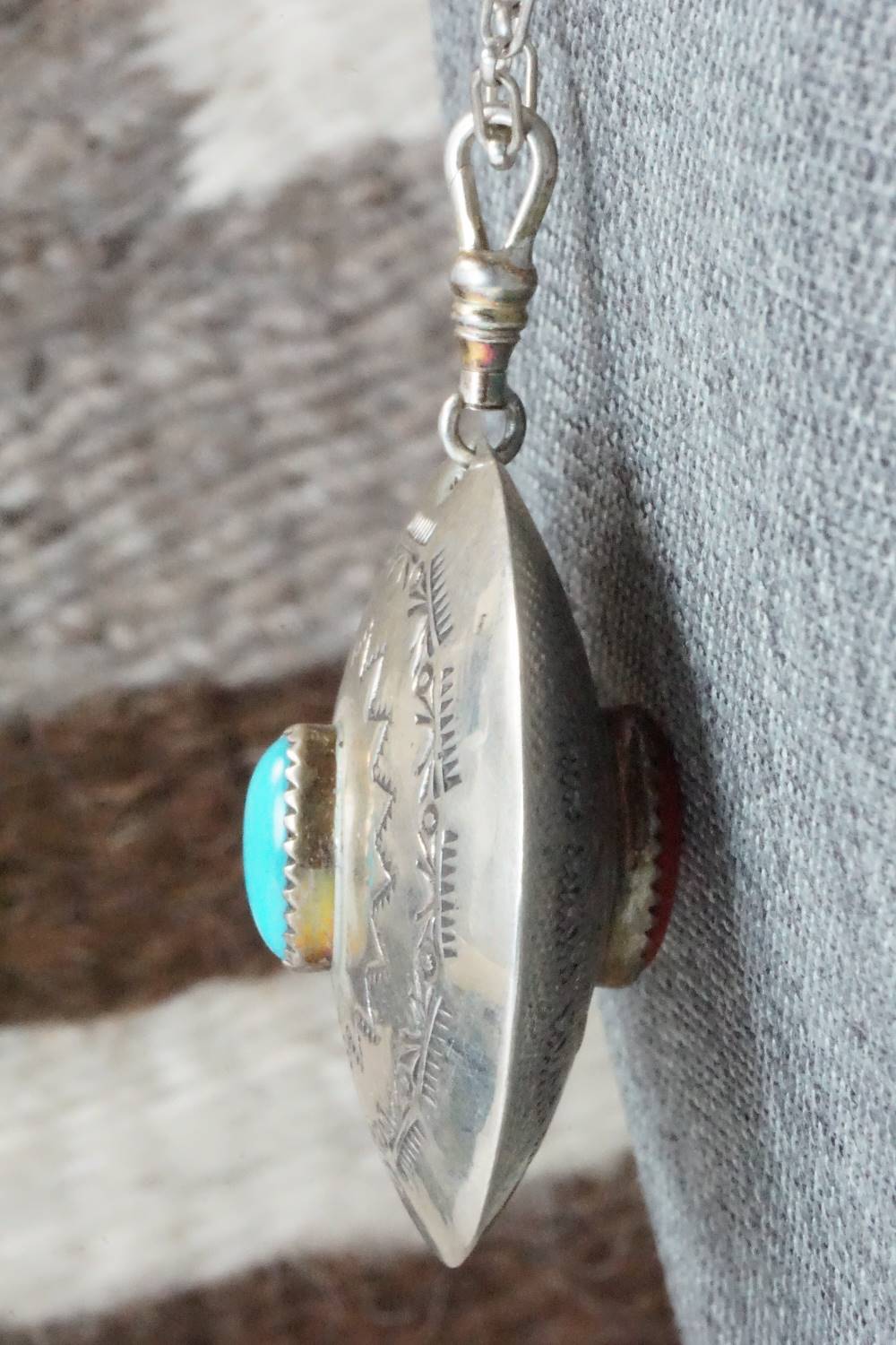 Turquoise & Sterling Silver Necklace - Navajo