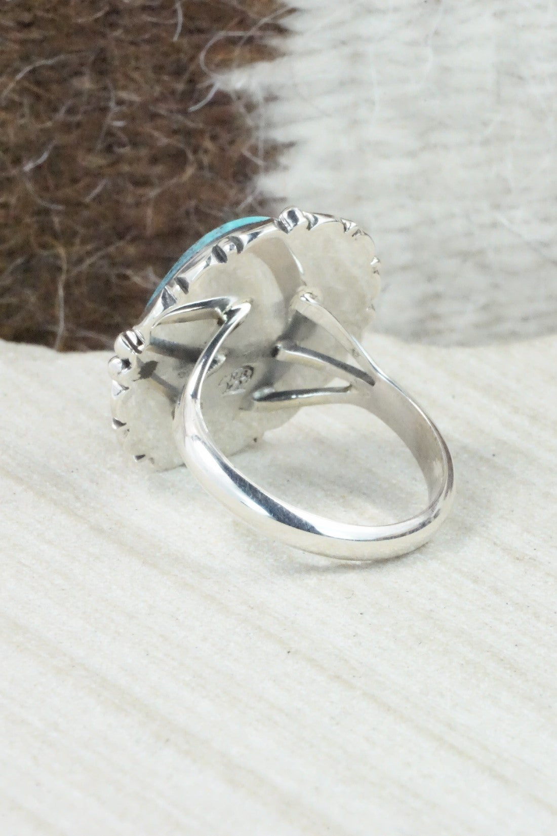 Turquoise & Sterling Silver Ring - Daniel Benally - Size 9