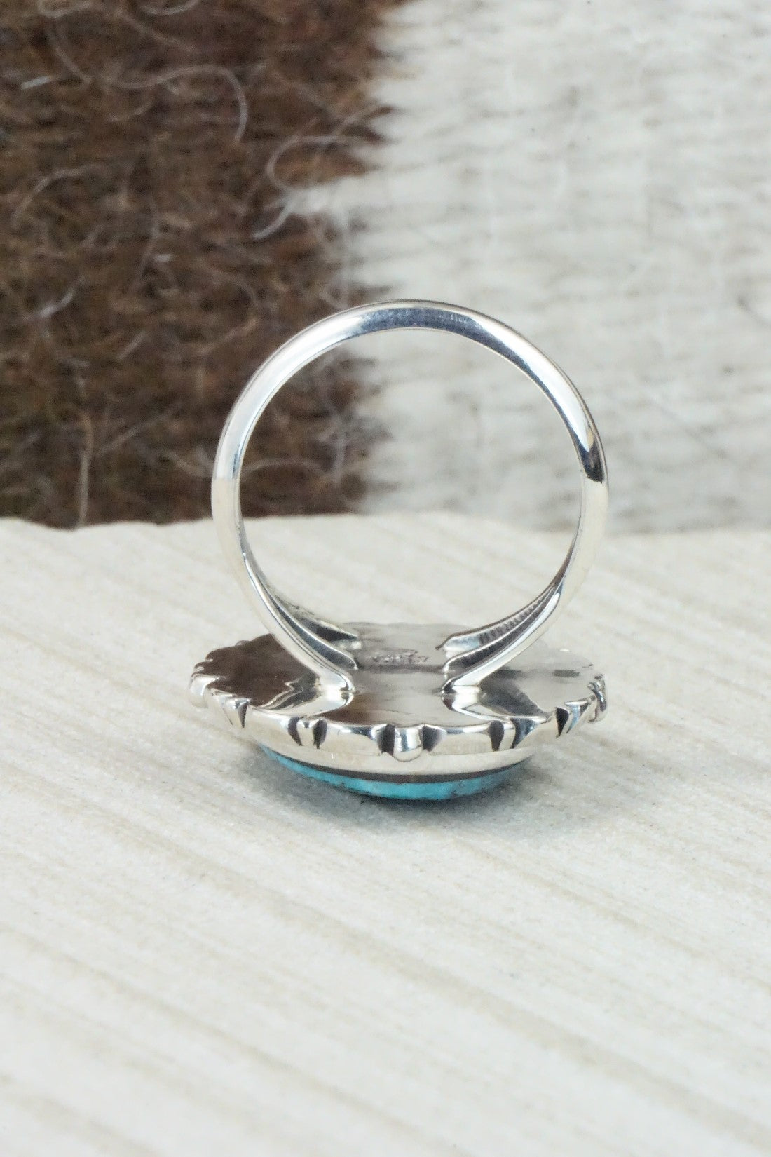 Turquoise & Sterling Silver Ring - Daniel Benally - Size 9
