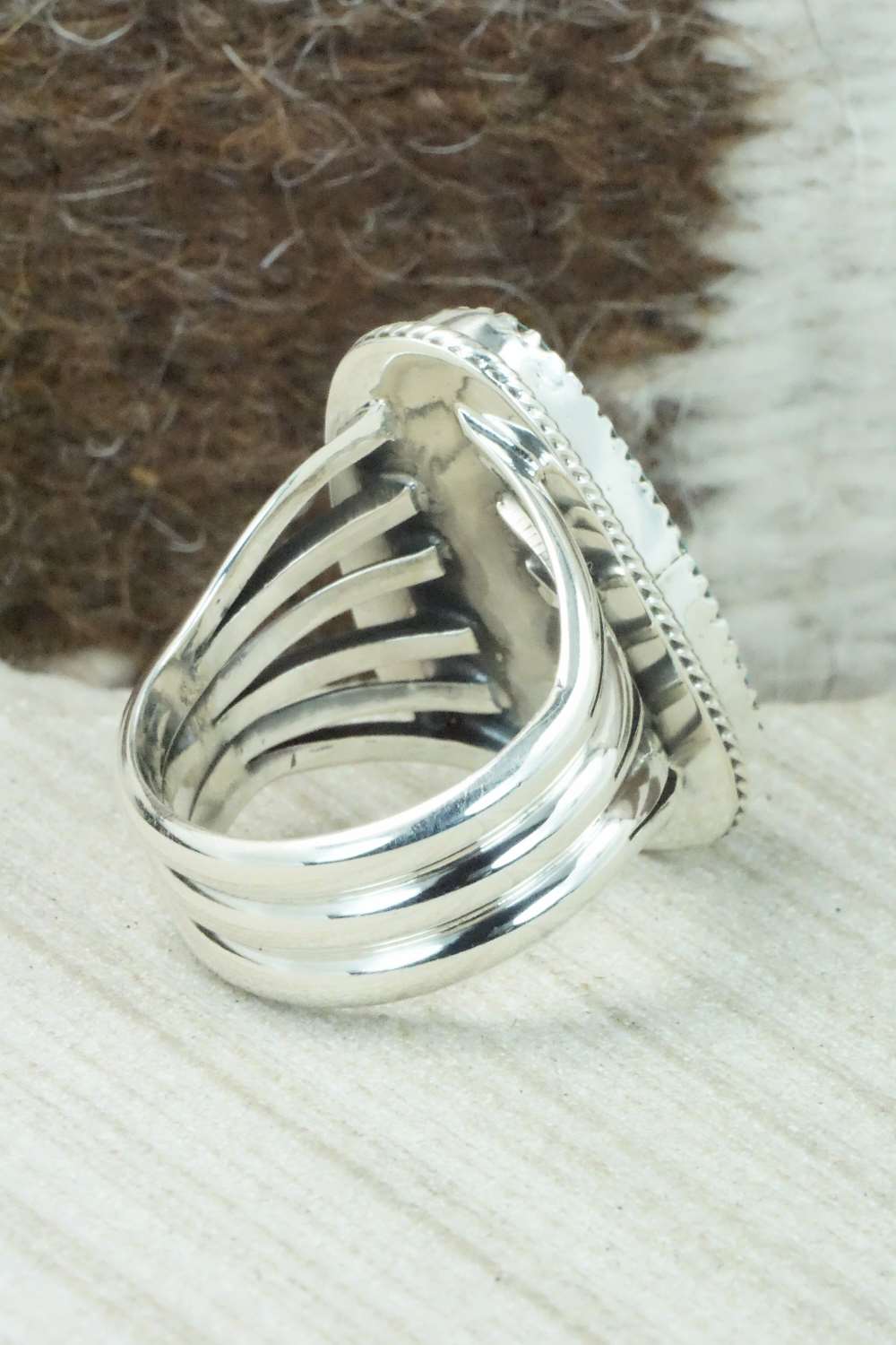 Turquoise & Sterling Silver Ring - Mike Smith - Size 9.75