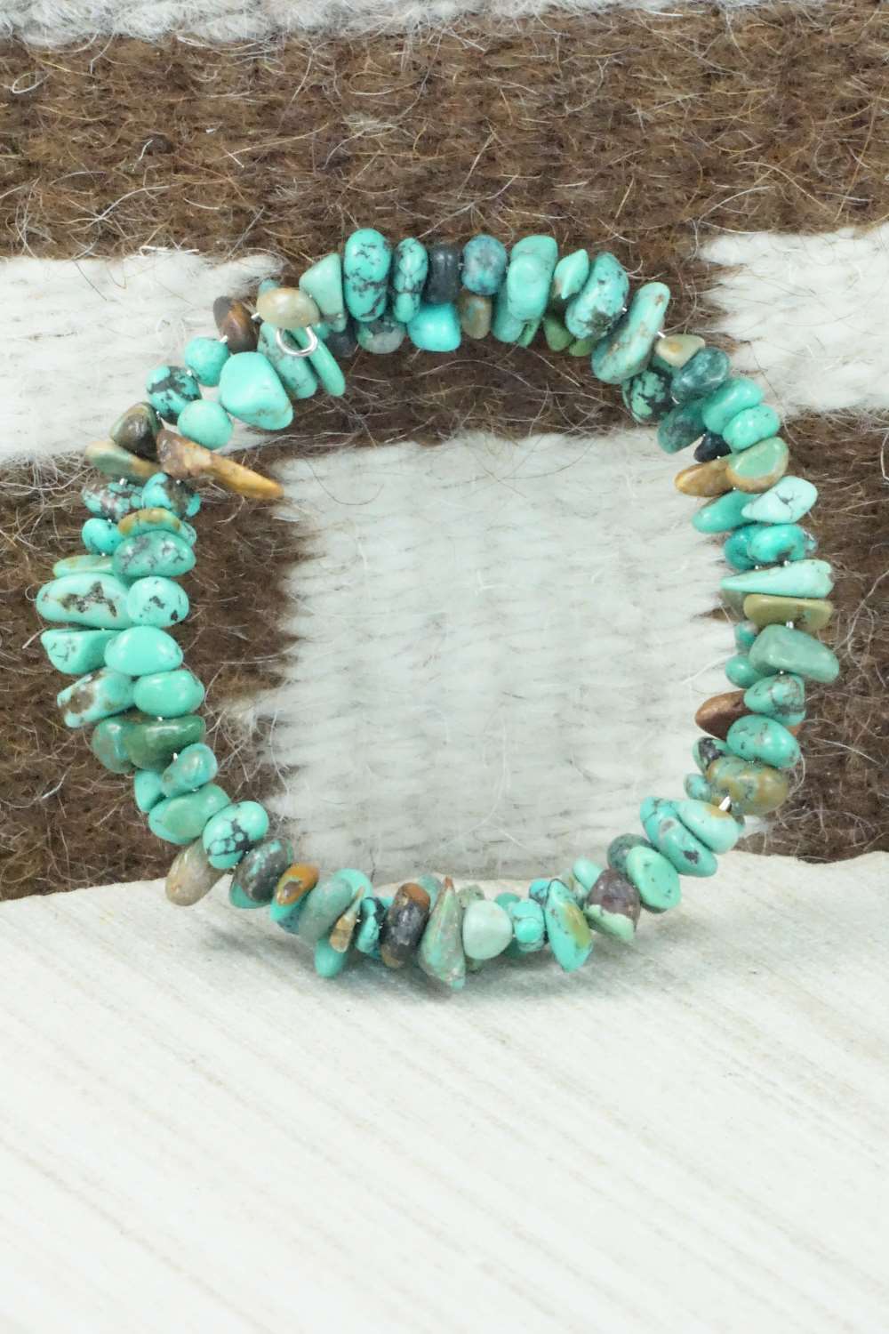 Turquoise & Sterling Silver Bracelet - Doreen Jake