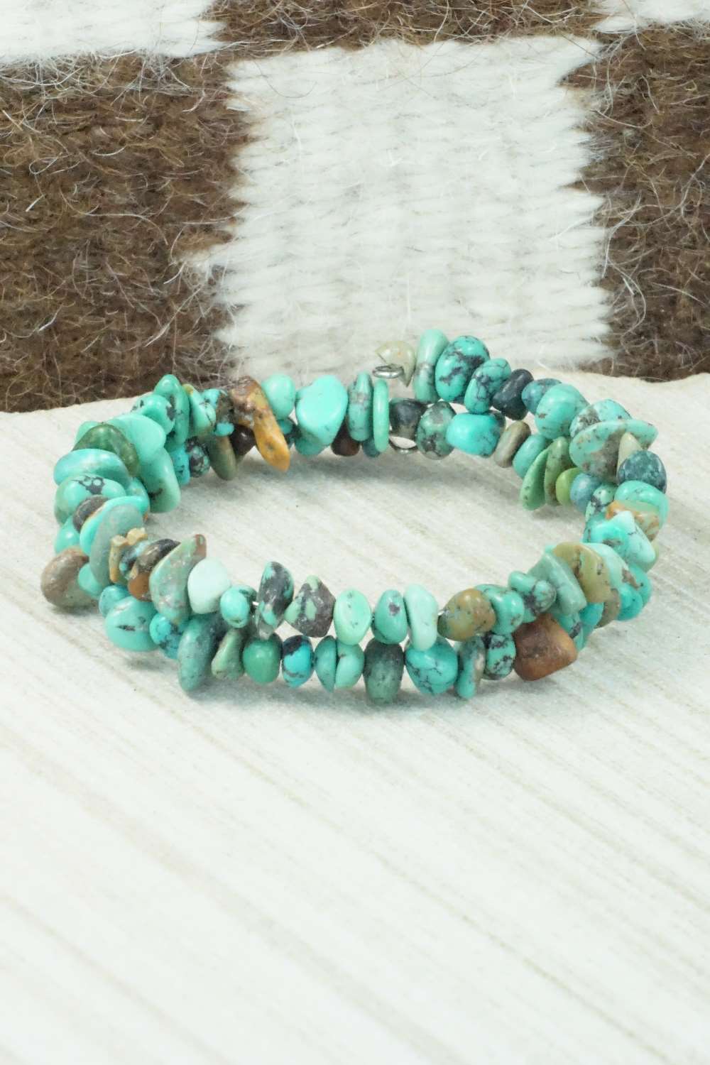 Turquoise & Sterling Silver Bracelet - Doreen Jake