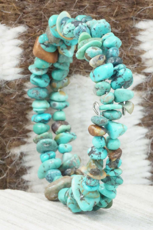Turquoise & Sterling Silver Bracelet - Doreen Jake