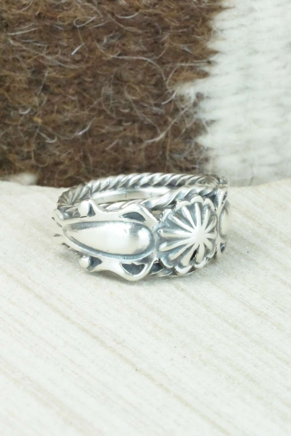 Sterling Silver Ring - Bobby Platero - Size 11.75