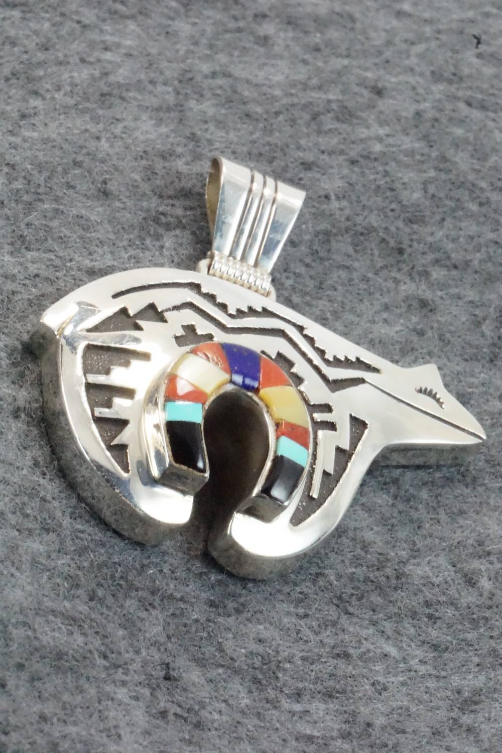 Multi Stone and Sterling Silver Pendant - Richard Singer