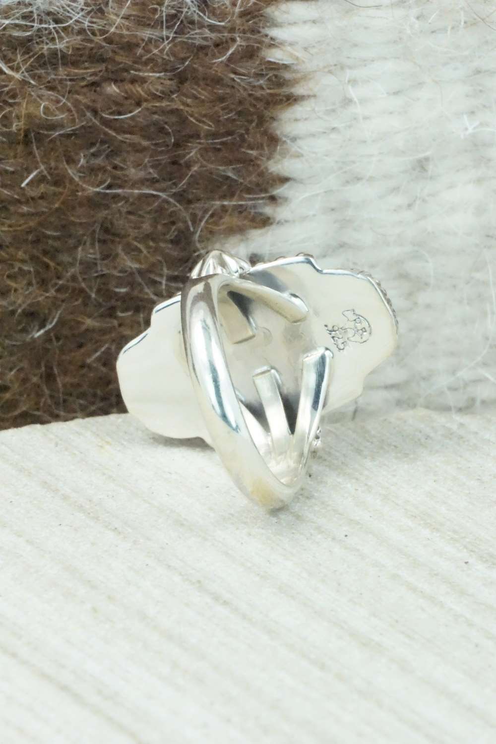 Turquoise & Sterling Silver Ring - Bobby Platero - Size 5.5