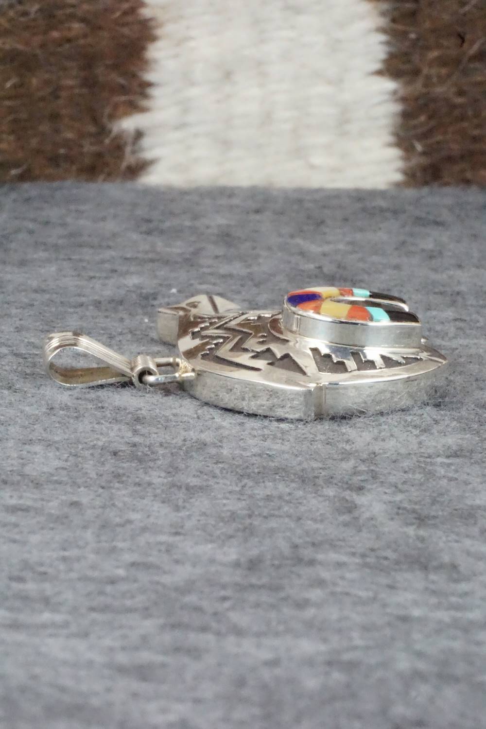 Multi Stone and Sterling Silver Pendant - Richard Singer
