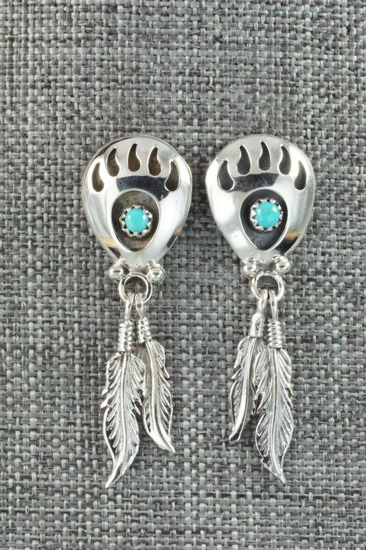 Turquoise and Sterling Silver Earrings - Annie Spencer