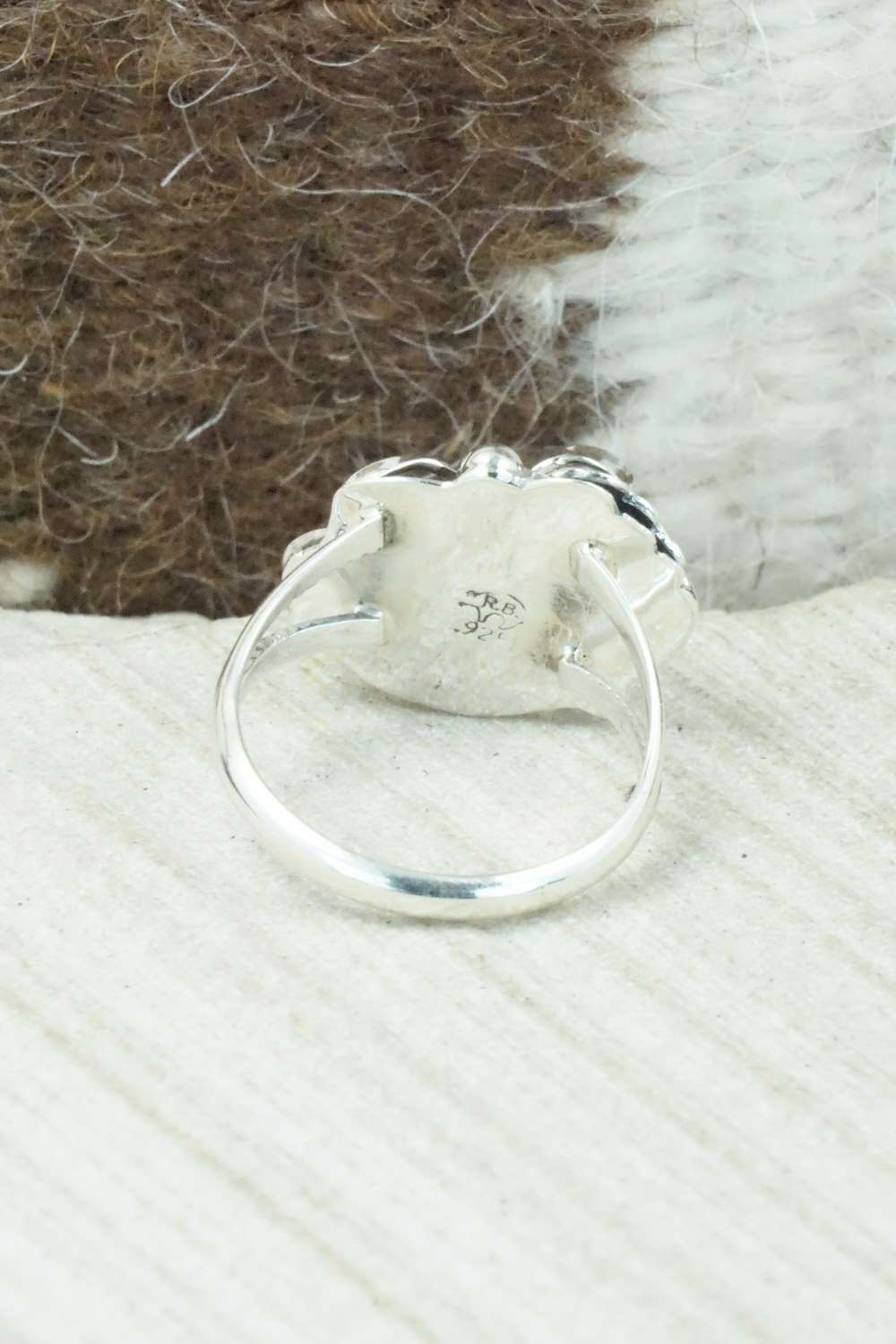 Turquoise & Sterling Silver Ring - Roberta Begay - Size 7.25
