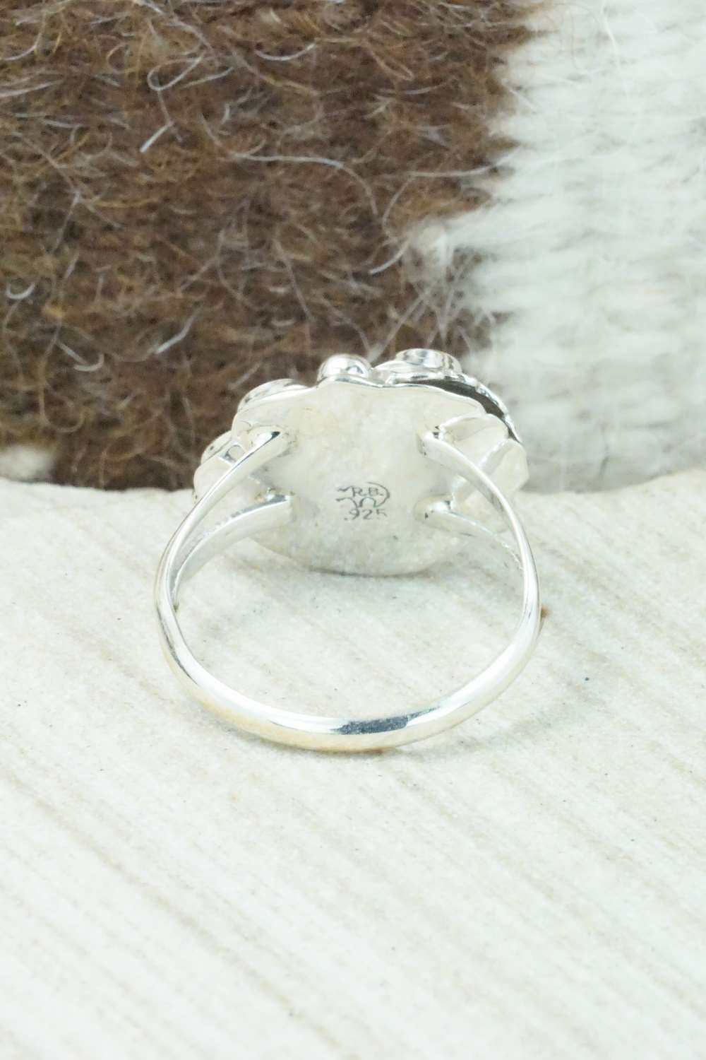 Turquoise & Sterling Silver Ring - Roberta Begay - Size 9