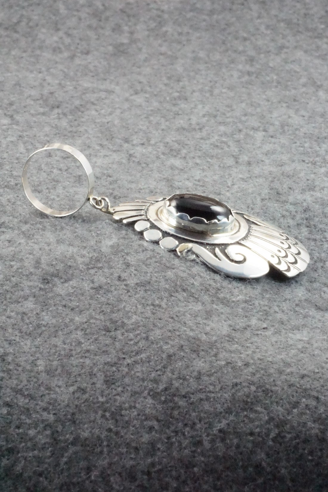 Onyx & Sterling Silver Pendant - Rosita Singer