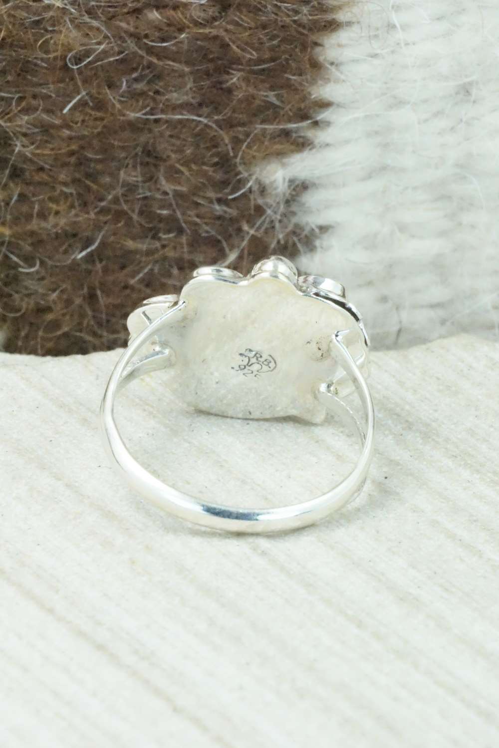 Turquoise & Sterling Silver Ring - Roberta Begay - Size 8.5