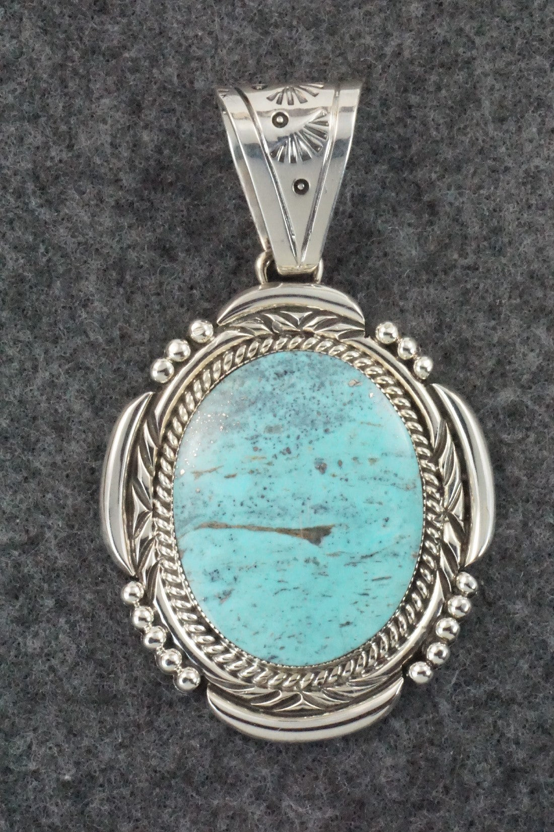 Turquoise & Sterling Silver Pendant - Emerson Delgarito