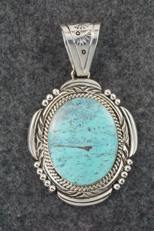 Turquoise & Sterling Silver Pendant - Emerson Delgarito
