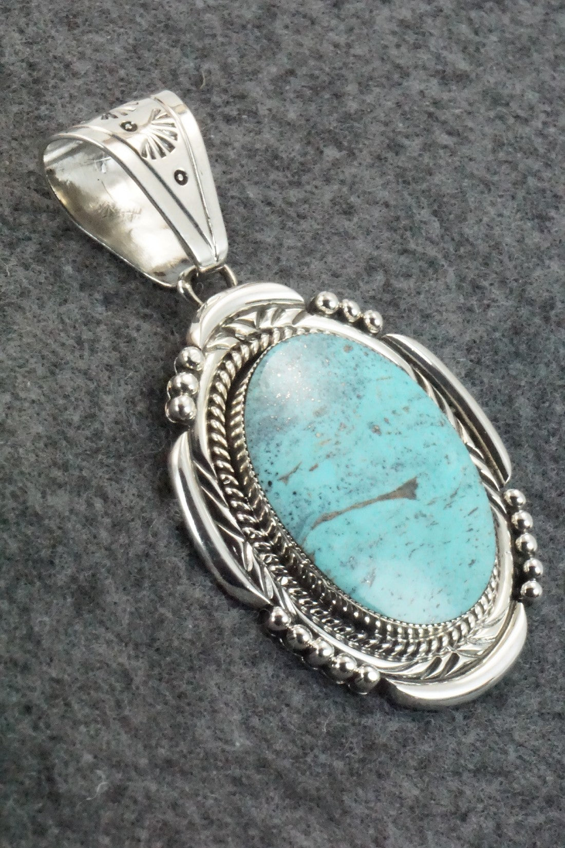 Turquoise & Sterling Silver Pendant - Emerson Delgarito