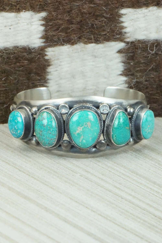 Turquoise & Sterling Silver Bracelet - Tom Lewis
