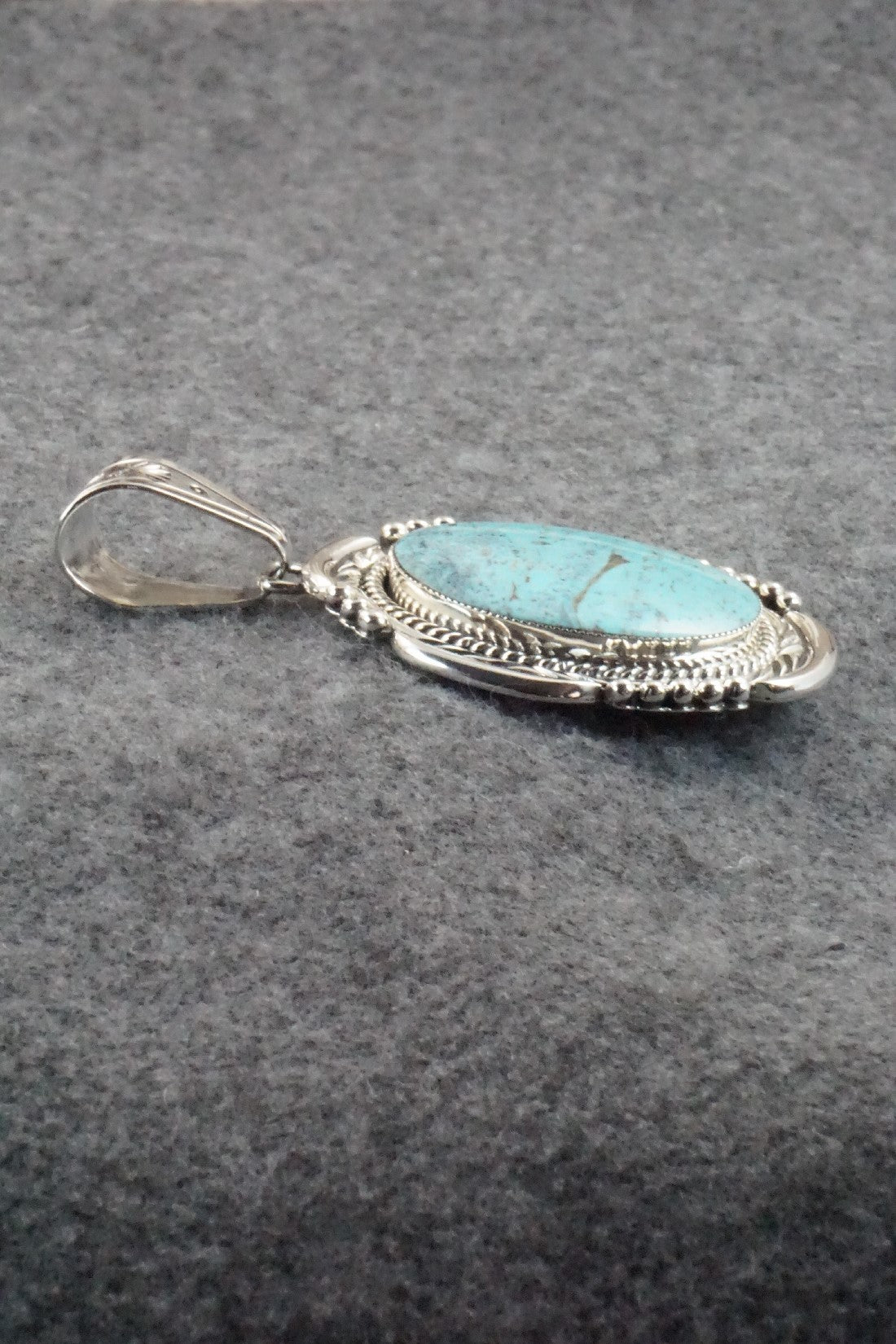 Turquoise & Sterling Silver Pendant - Emerson Delgarito