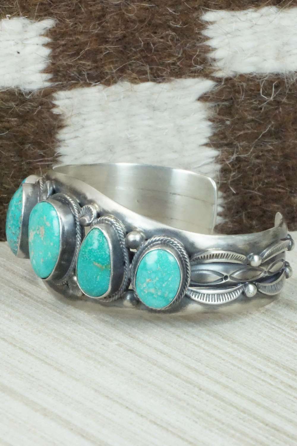 Turquoise & Sterling Silver Bracelet - Tom Lewis