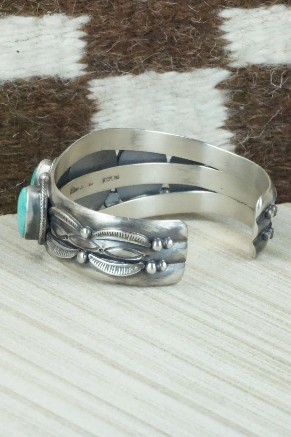 Turquoise & Sterling Silver Bracelet - Tom Lewis