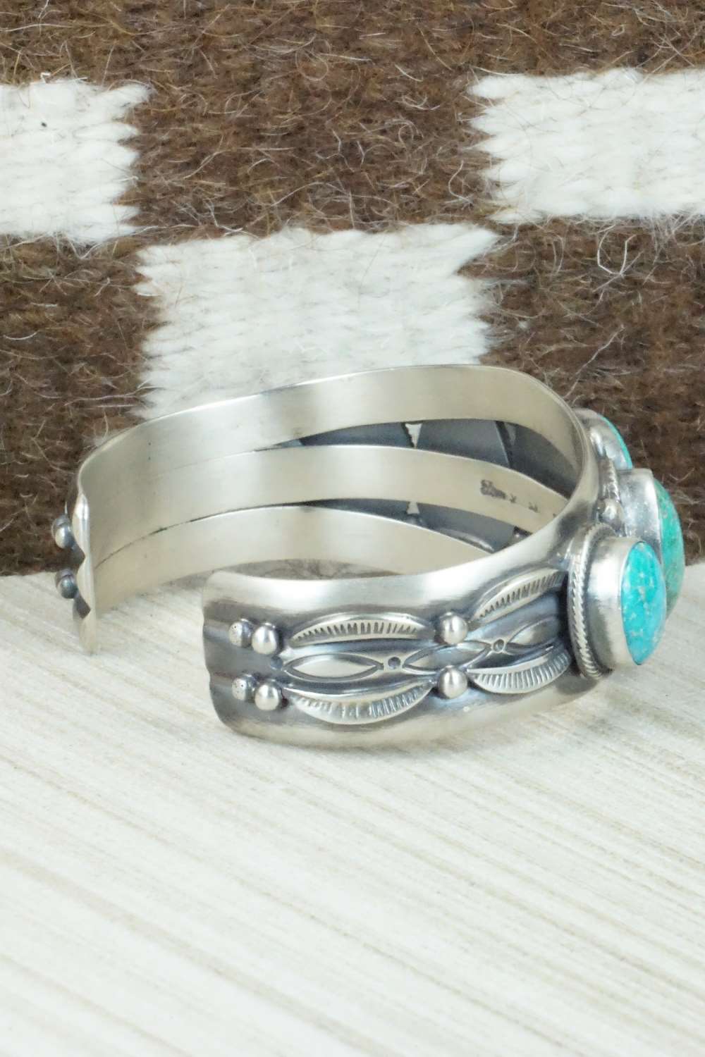 Turquoise & Sterling Silver Bracelet - Tom Lewis