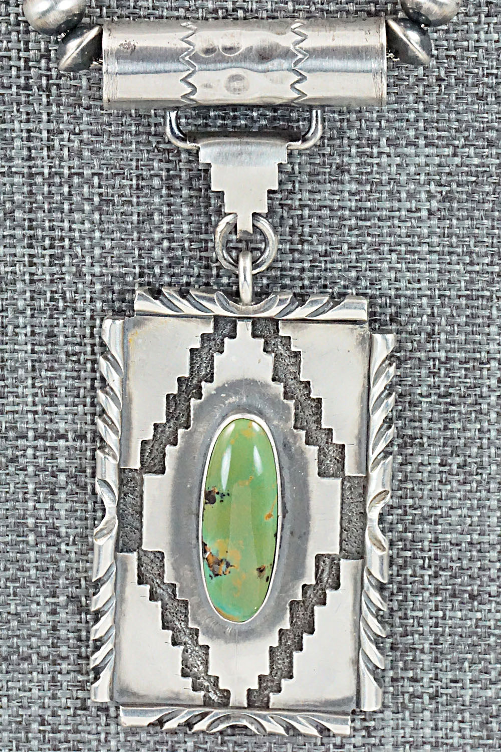 Turquoise & Sterling Silver Navajo Pearl Necklace - Alfred Martinez