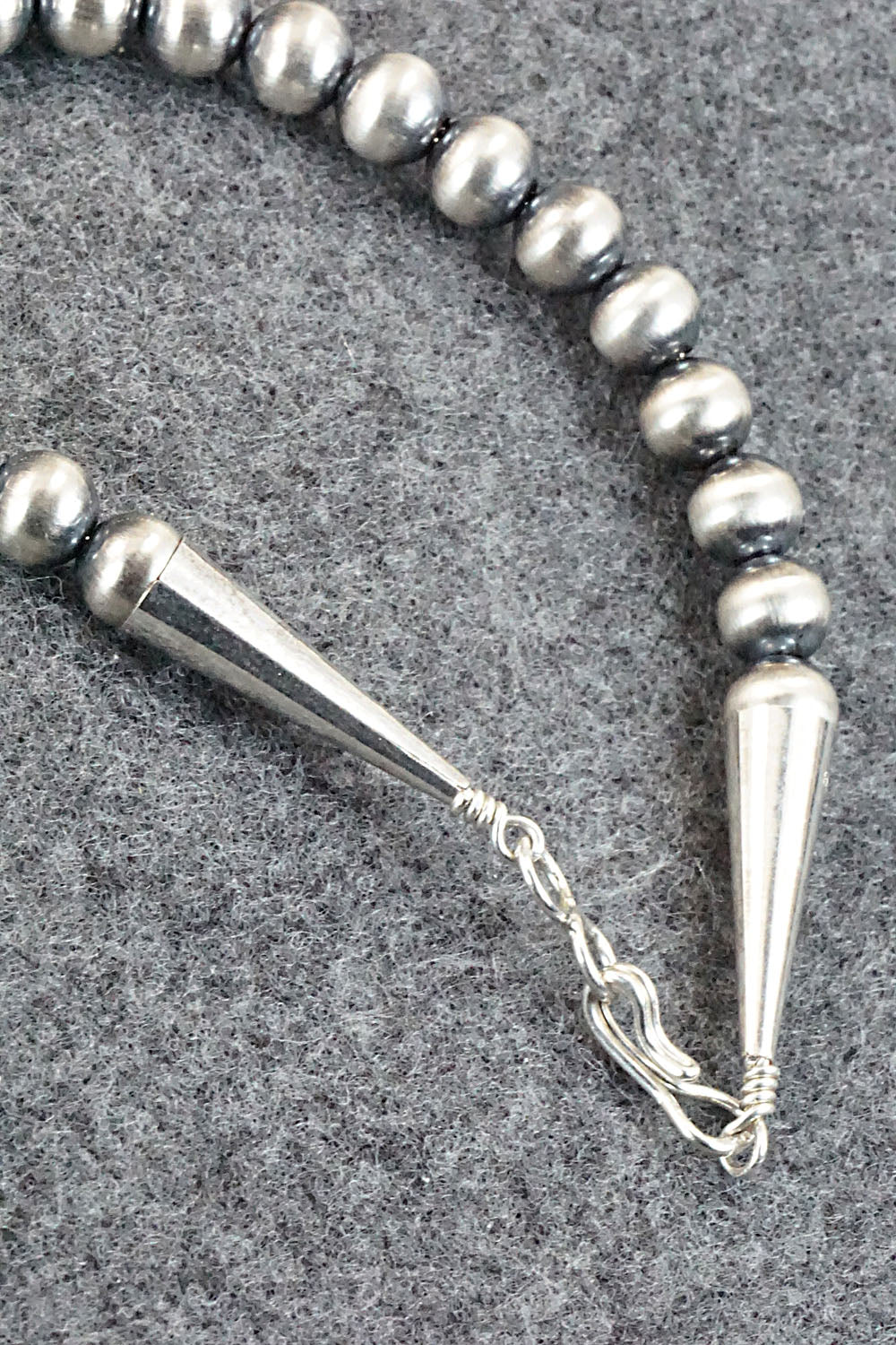 Turquoise & Sterling Silver Navajo Pearl Necklace - Alfred Martinez