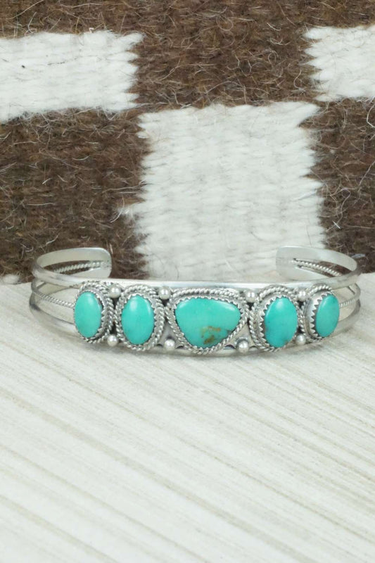 Turquoise & Sterling Silver Bracelet - Navajo
