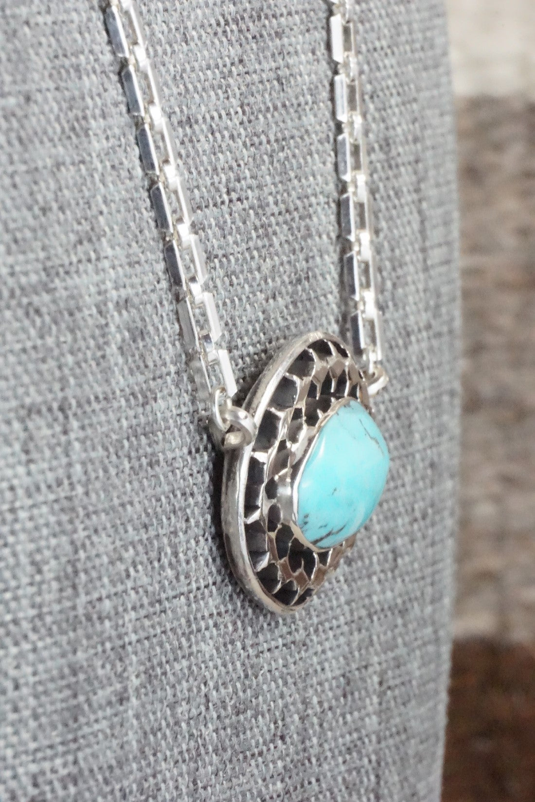 Turquoise & Sterling Silver Necklace - Sharon McCarthy