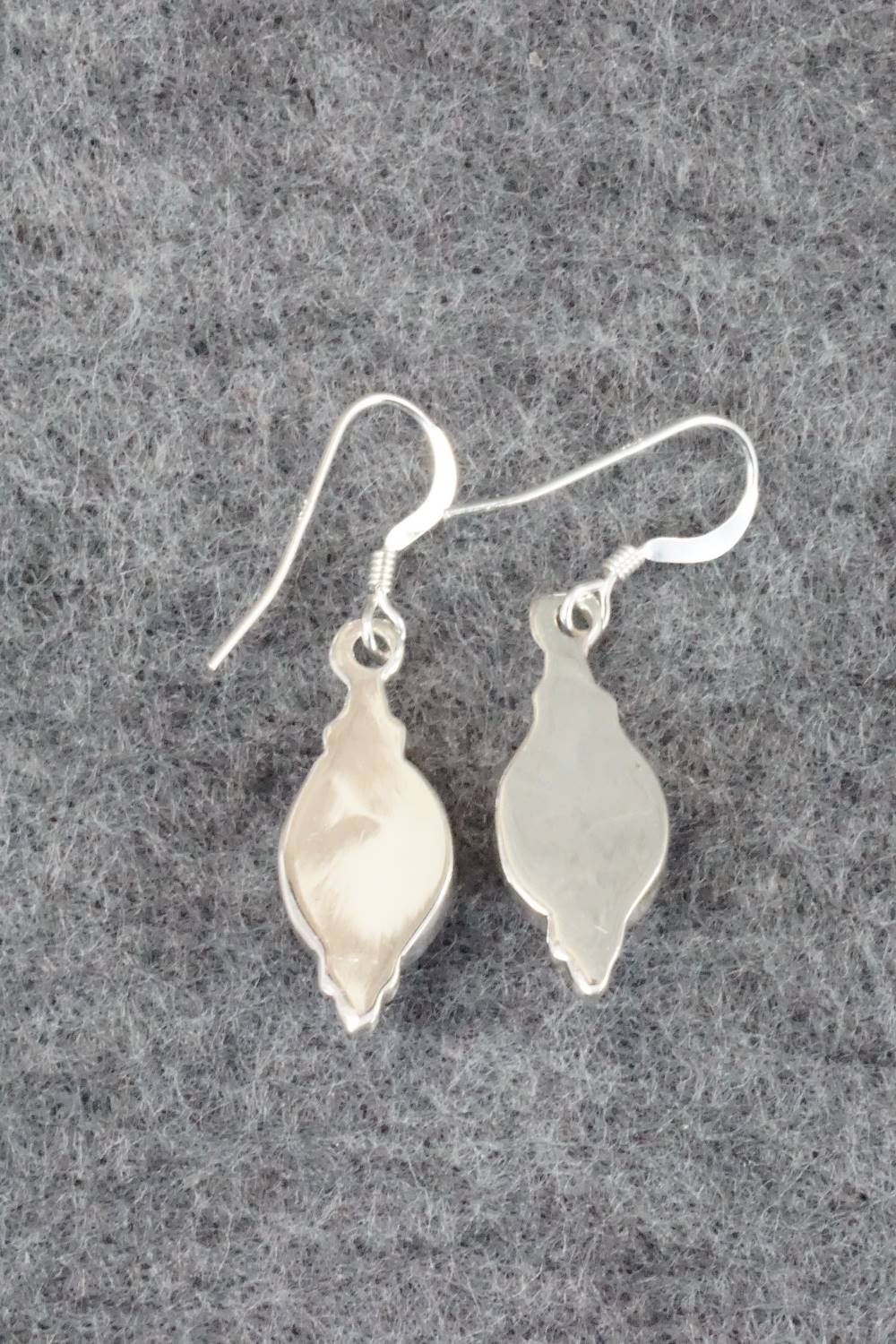Spiny Oyster & Sterling Silver Earrings - Elaine Shirley