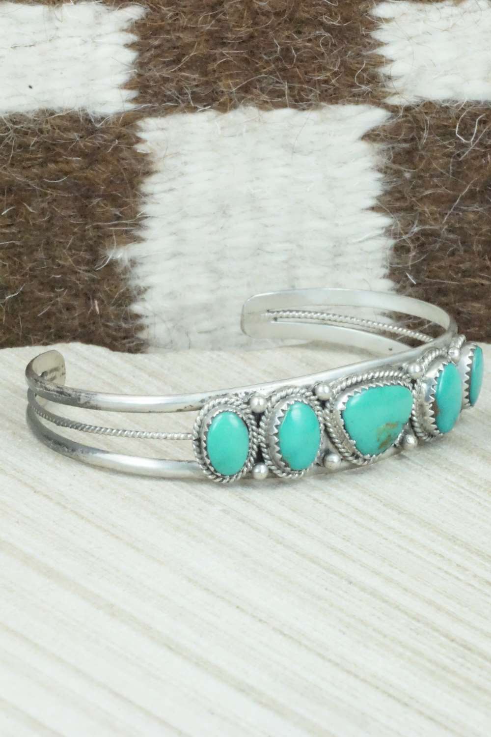 Turquoise & Sterling Silver Bracelet - Navajo