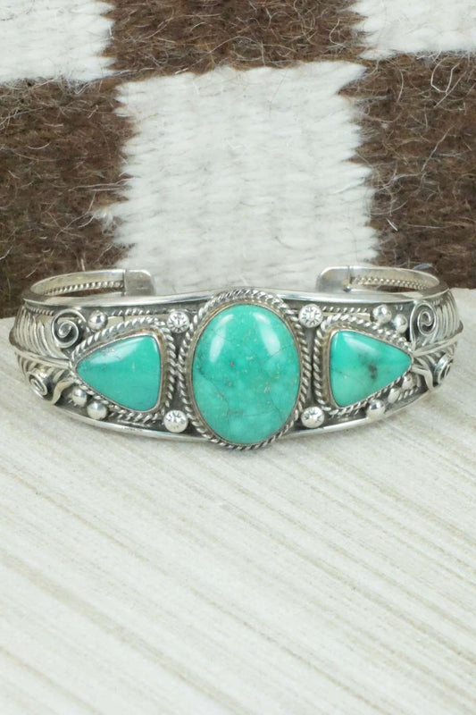 Turquoise & Sterling Silver Bracelet - Navajo