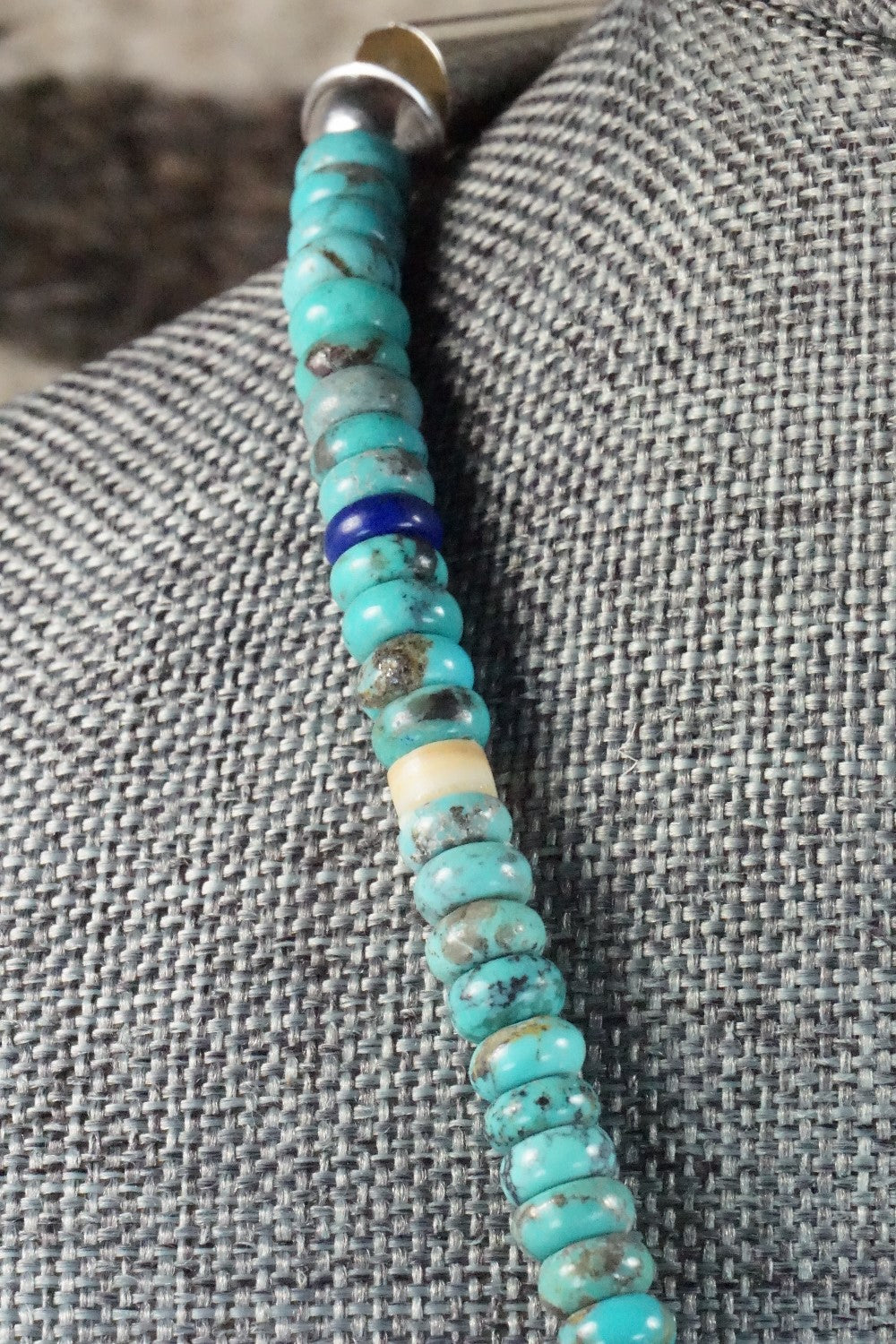 Bear Zuni Fetish Carving Necklace - Andres Quandelacy