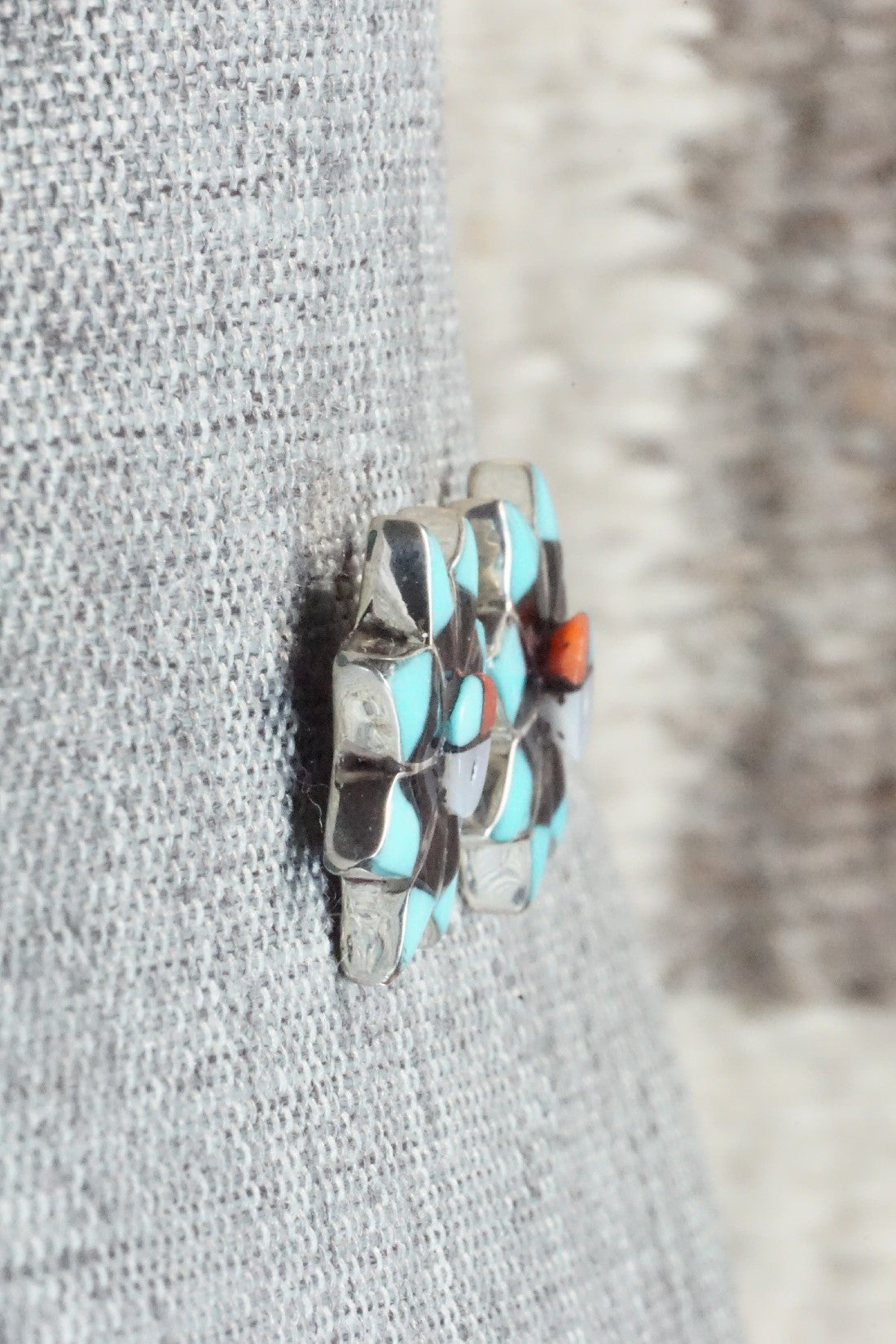 Multi Stone & Sterling Silver Earrings - Clayton Vacit