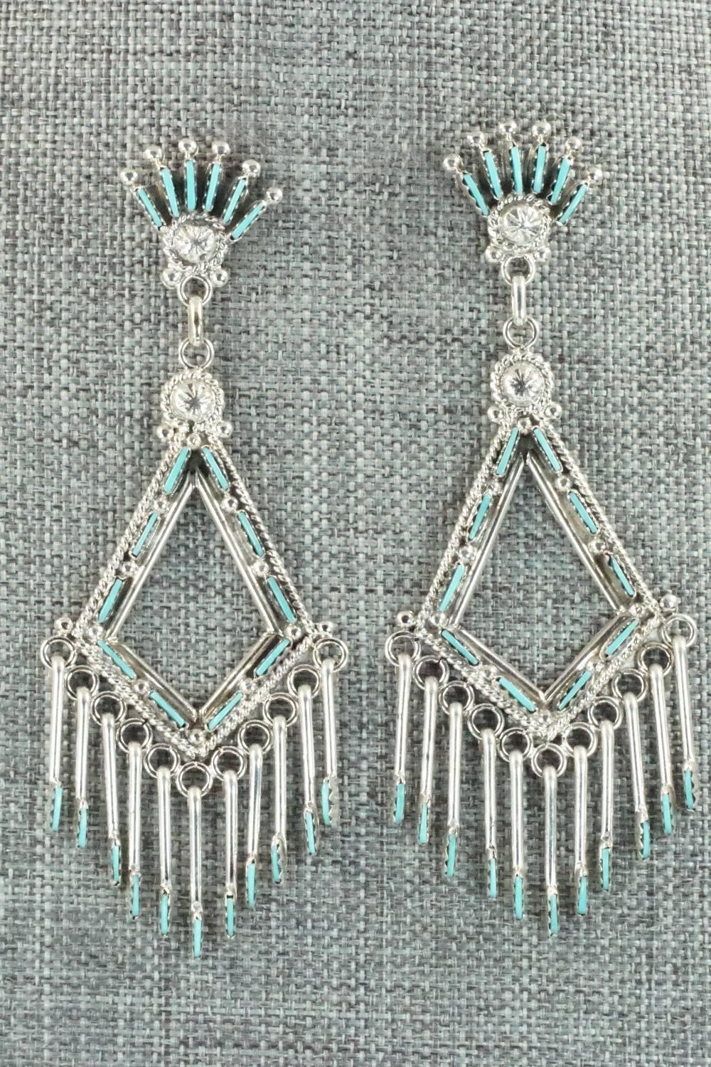 Turquoise & Sterling Silver Earrings - Kevin Leekity