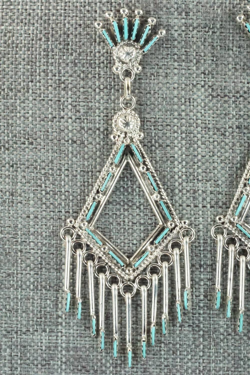 Turquoise & Sterling Silver Earrings - Kevin Leekity