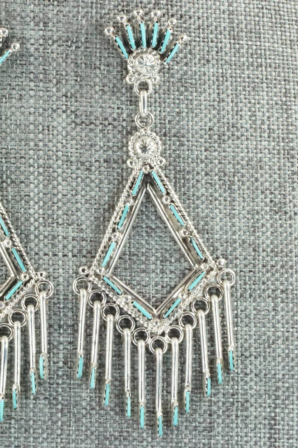 Turquoise & Sterling Silver Earrings - Kevin Leekity