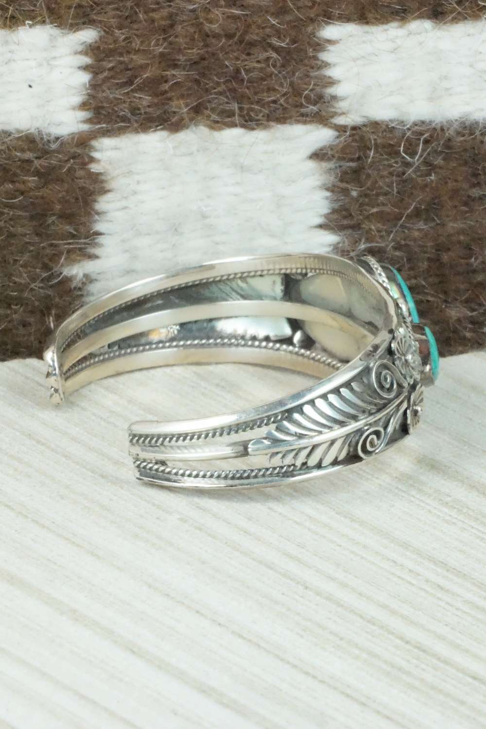 Turquoise & Sterling Silver Bracelet - Navajo