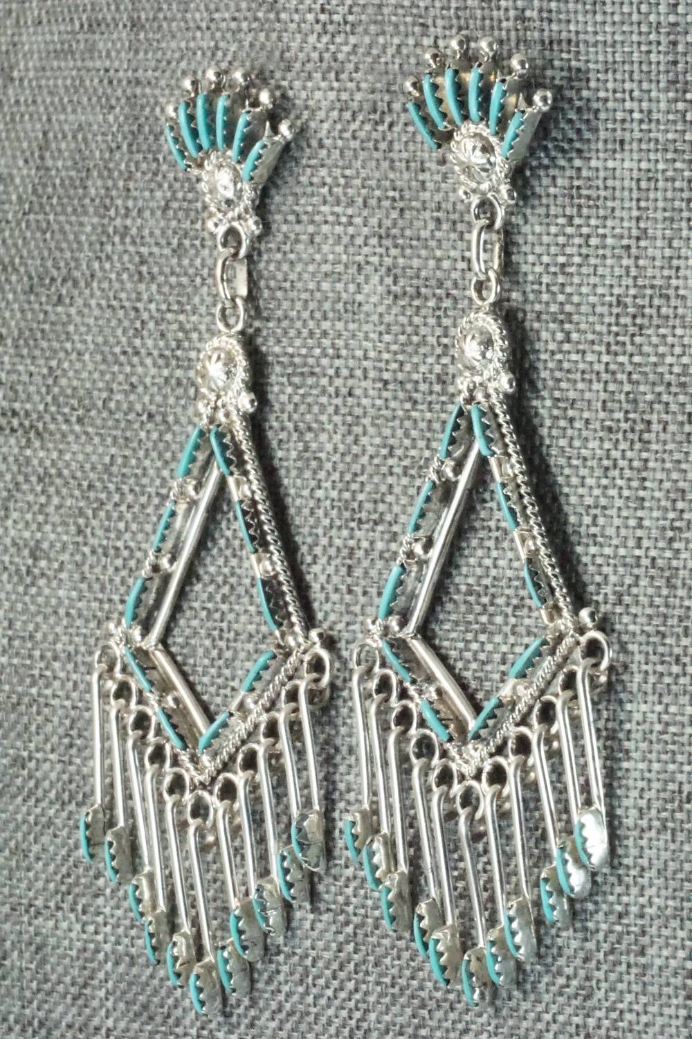 Turquoise & Sterling Silver Earrings - Kevin Leekity