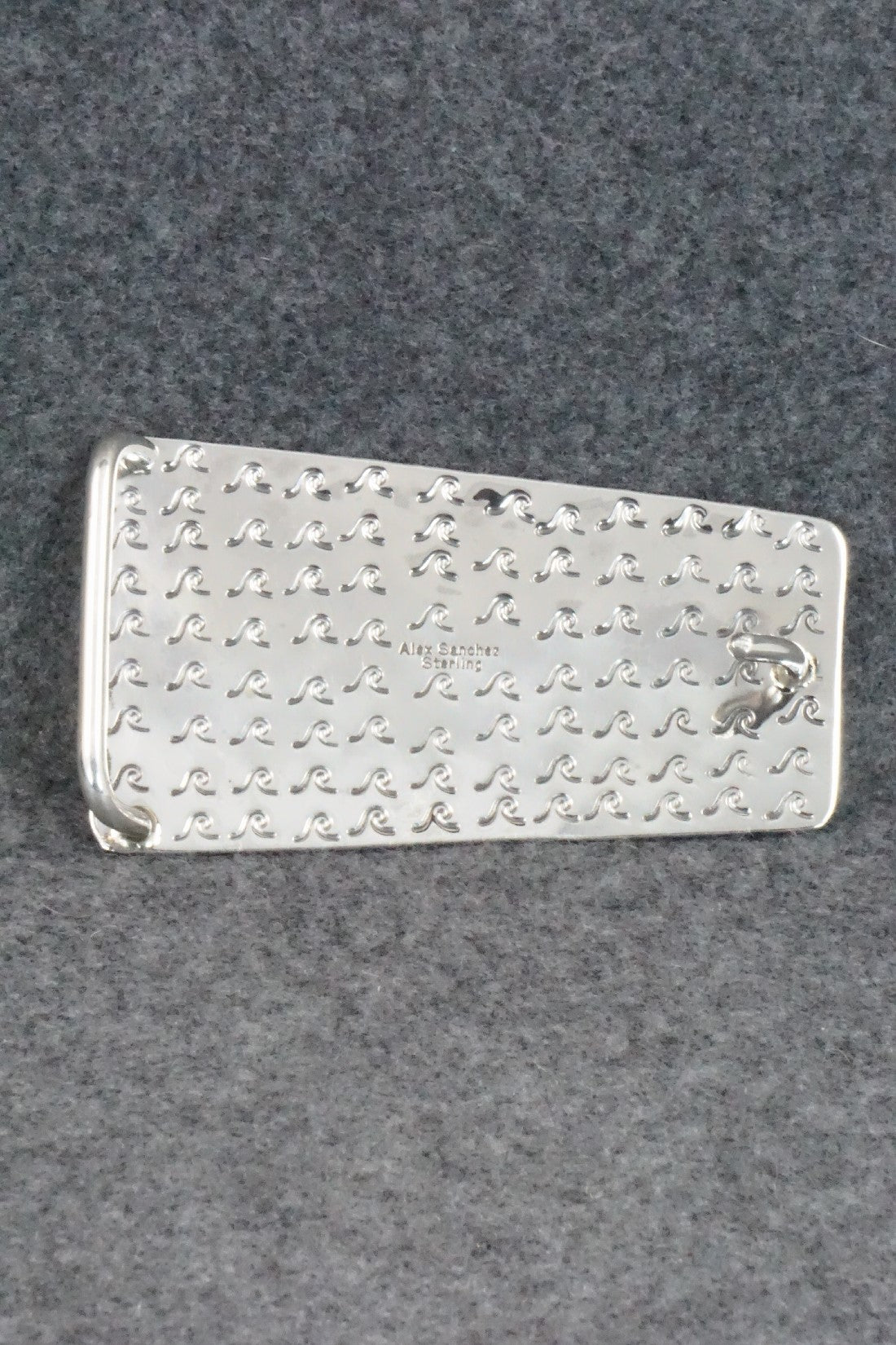 Turquoise & Sterling Silver Belt Buckle - Alex Sanchez