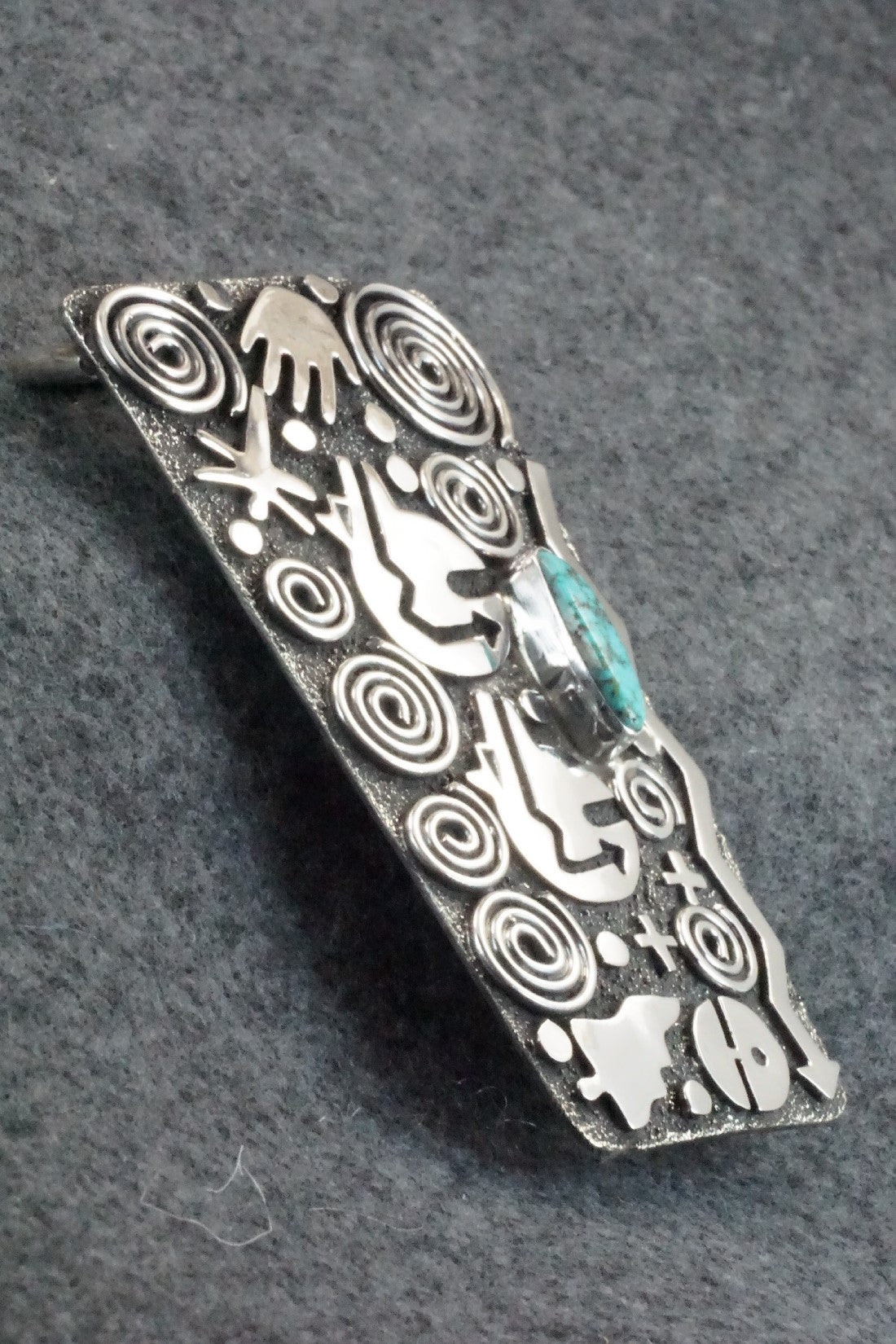 Turquoise & Sterling Silver Belt Buckle - Alex Sanchez