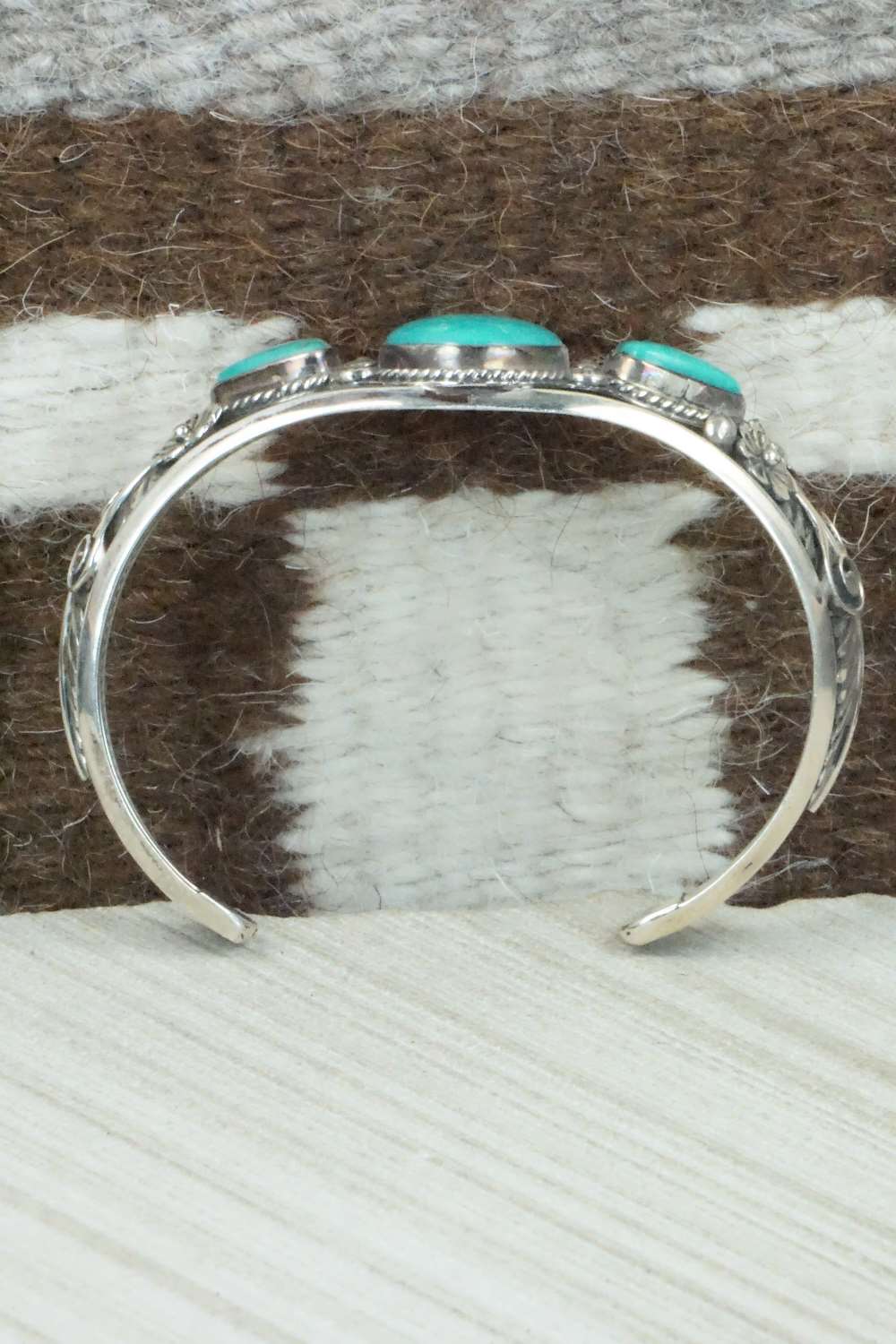 Turquoise & Sterling Silver Bracelet - Navajo