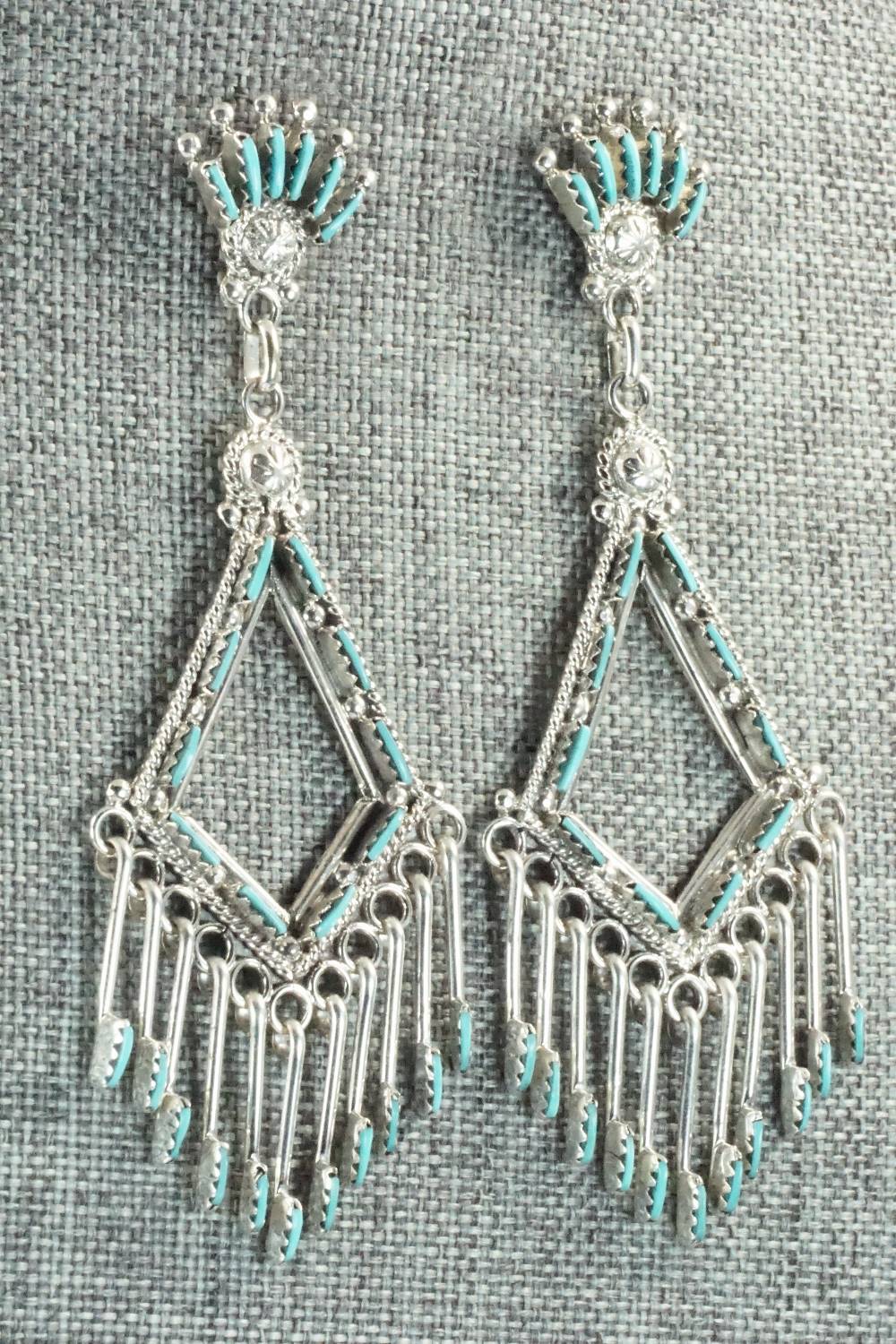 Turquoise & Sterling Silver Earrings - Kevin Leekity