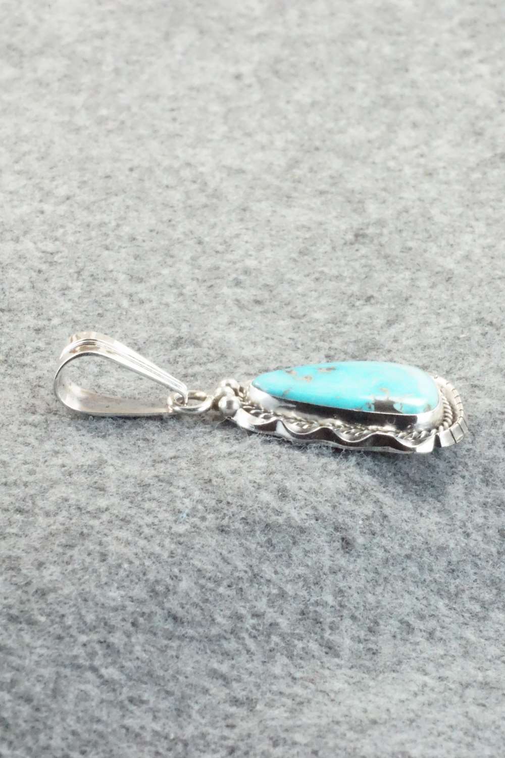 Turquoise & Sterling Silver Pendant - Samuel Yellowhair