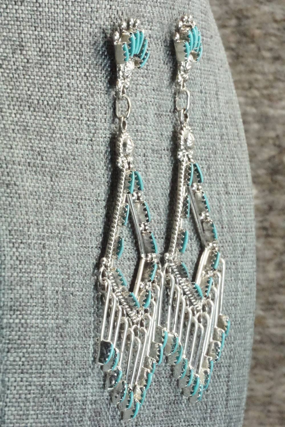 Turquoise & Sterling Silver Earrings - Kevin Leekity