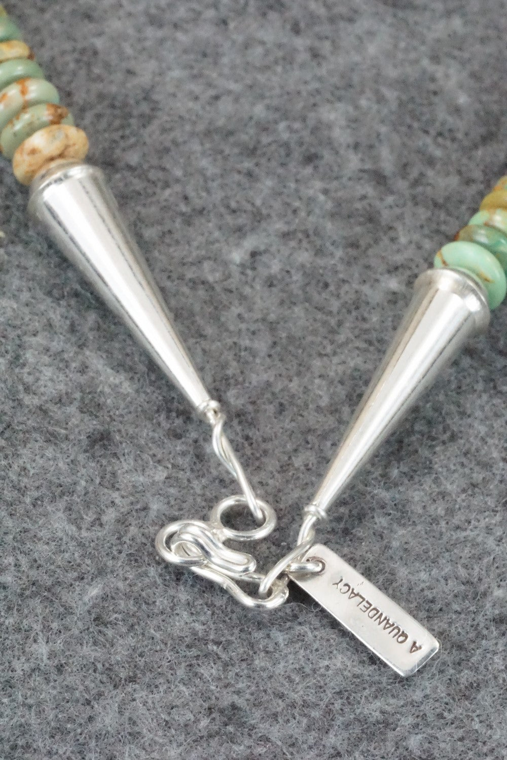 Buffalo Zuni Fetish Carving Necklace - Andres Quandelacy