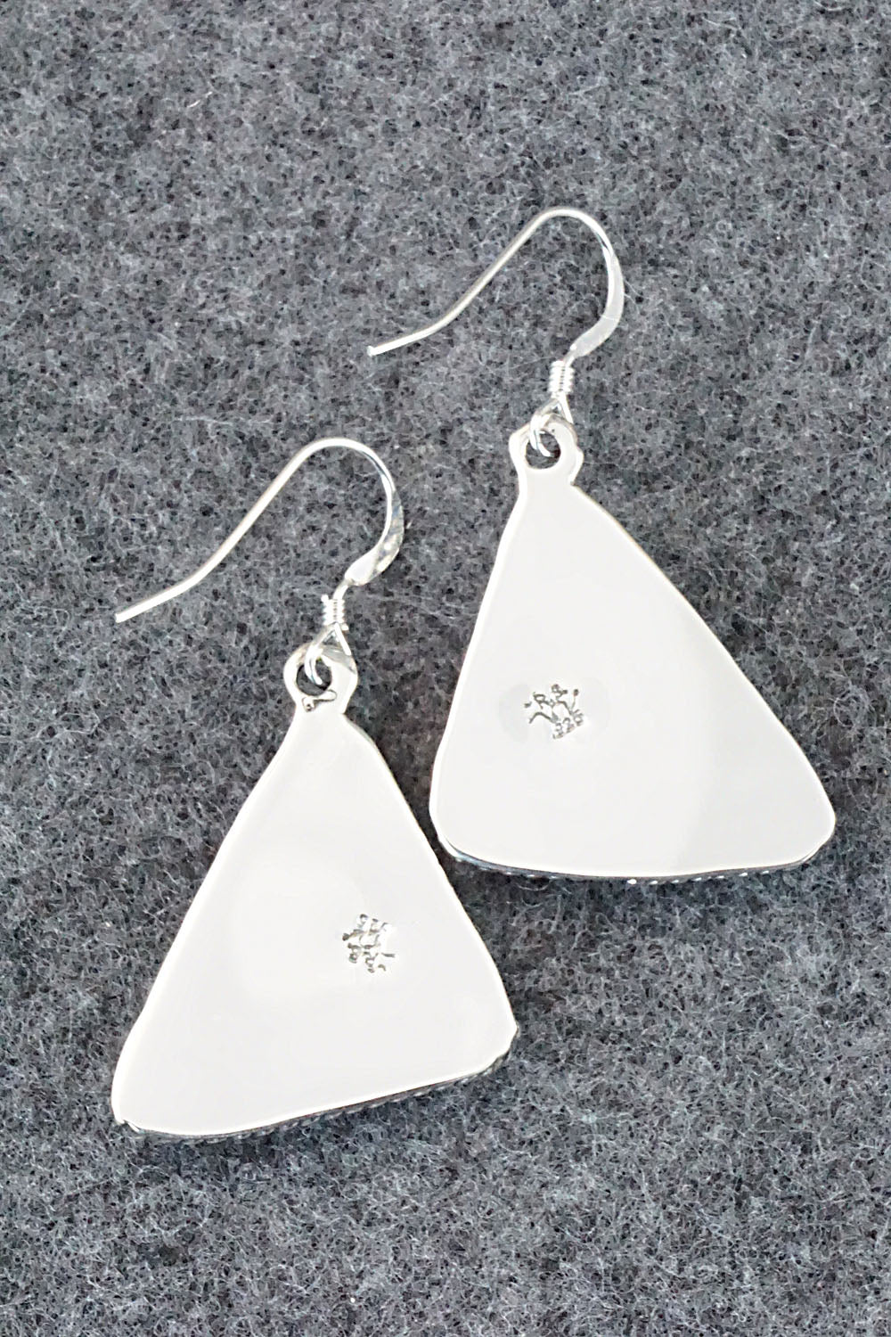 Spiny Oyster & Sterling Silver Earrings - Sheen Yazzie