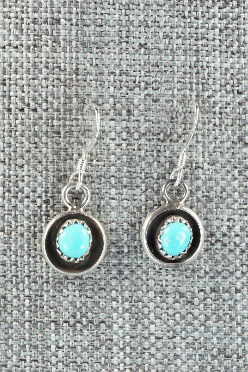 Turquoise & Sterling Silver Squash Blossom and Earrings - Phil Garcia