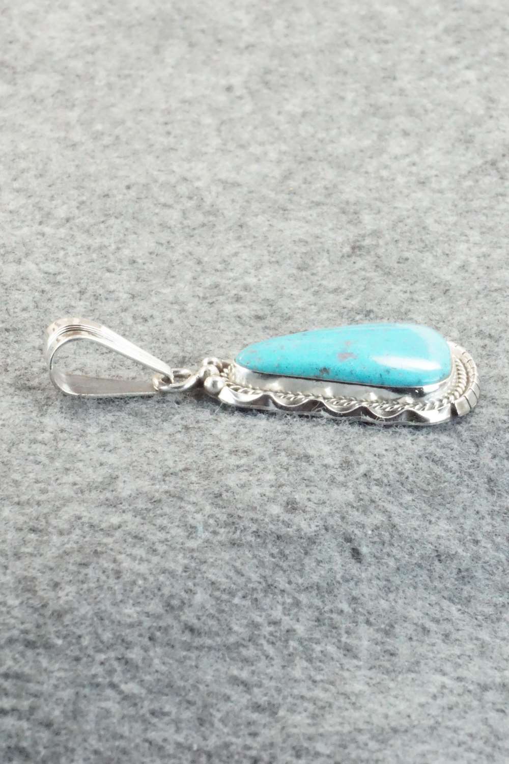 Turquoise & Sterling Silver Pendant - Samuel Yellowhair