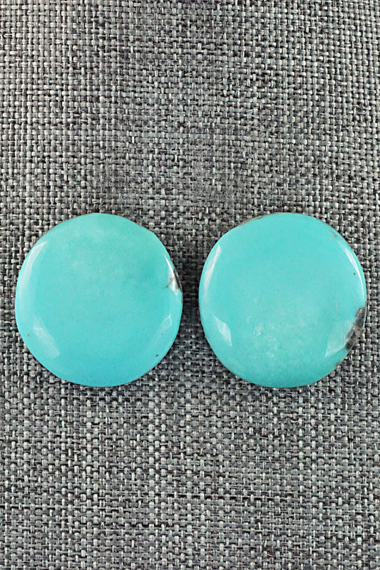 Turquoise & Sterling Silver Earrings - Joe & Joann Garcia
