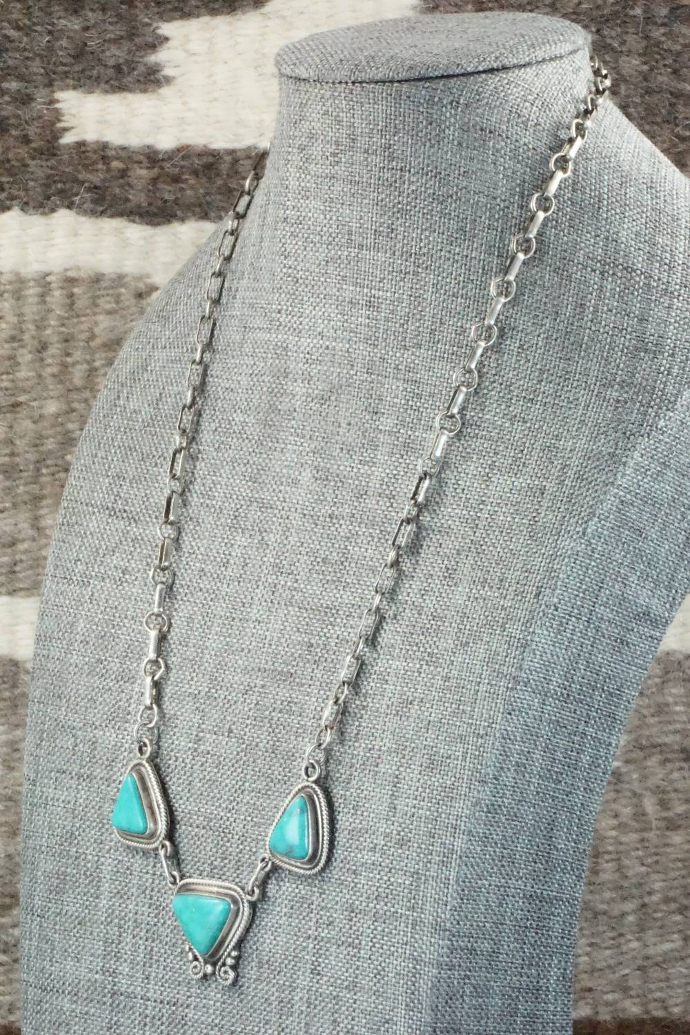 Turquoise & Sterling Silver Necklace - Derrick Gordon